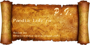 Pandia Izóra névjegykártya